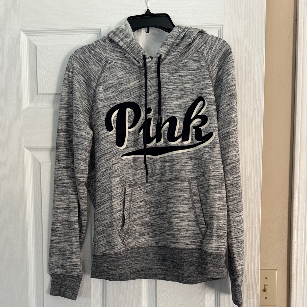 PINK Victoria's Secret Women's Heathered Gray Hoodie